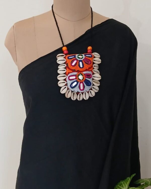 Colourful Meghwal Hand Embroidered necklace – (CMHE0022)