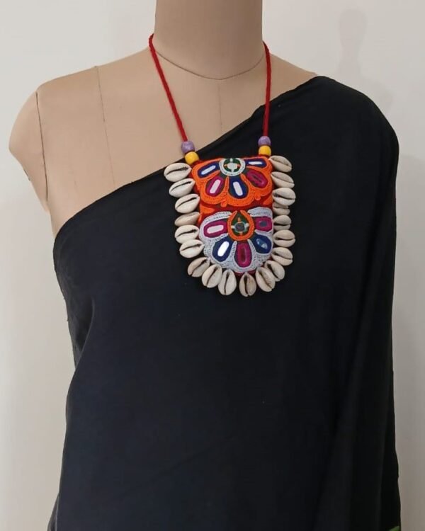 Colourful Meghwal Hand Embroidered necklace – (CMHE0028)