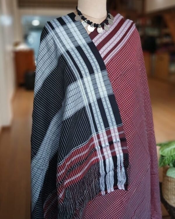Pattedanchu Saree from Karnataka with Ilkal Style Border – (PATS0006) - Image 2