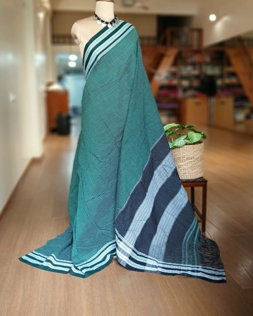 Pattedanchu Saree from Karnataka with Ilkal Style Border – (PATS0025)