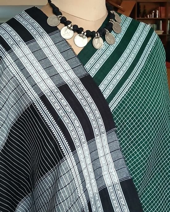 Pattedanchu Saree from Karnataka with Ilkal Style Border – (PATS0025) - Image 3