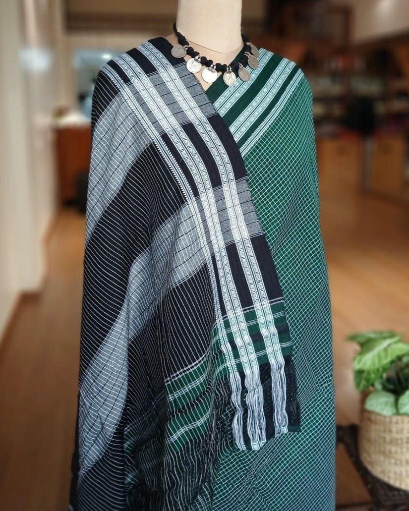 Pattedanchu Saree from Karnataka with Ilkal Style Border – (PATS0025) - Image 4