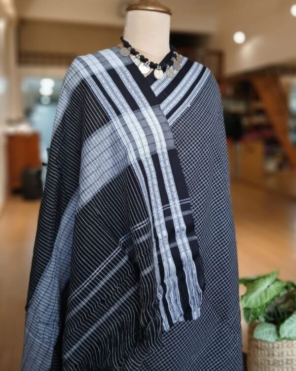 Pattedanchu Saree from Karnataka with Ilkal Style Border – (PATS0007) - Image 3
