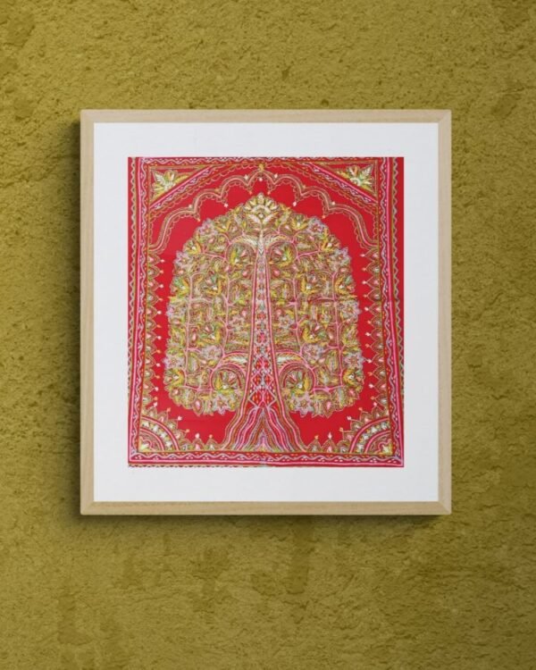 Tree of Life Rogan Art on cotton cloth - (TLRA0002) - Image 2