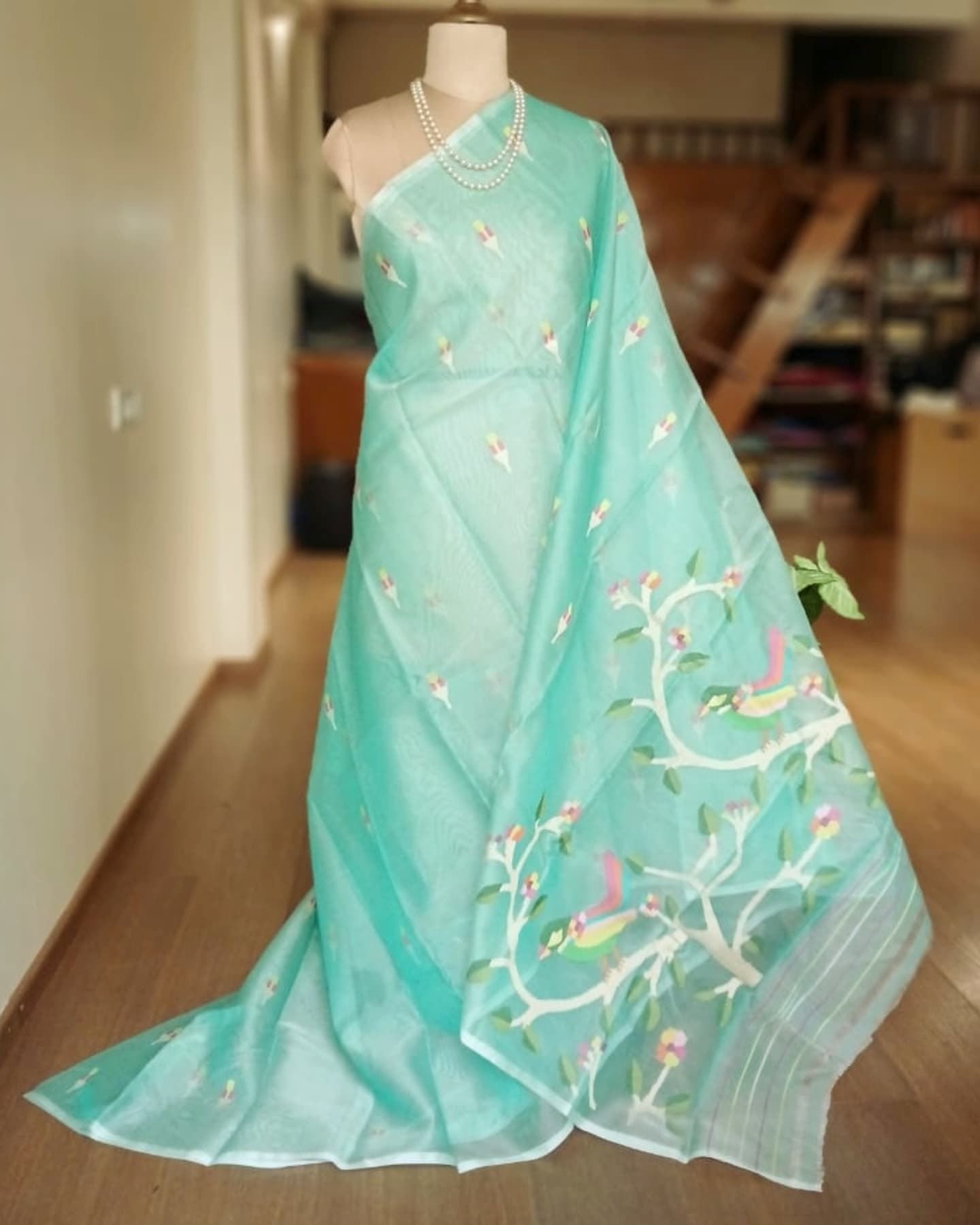 Handweave Jamdani Silk Saree – (SJMS1072)