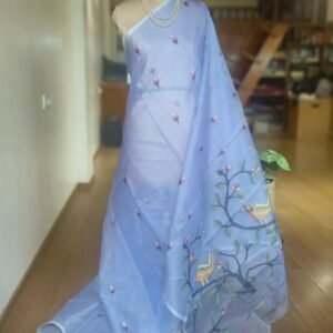 Handweave Jamdani Silk Saree – (SJMS1078)