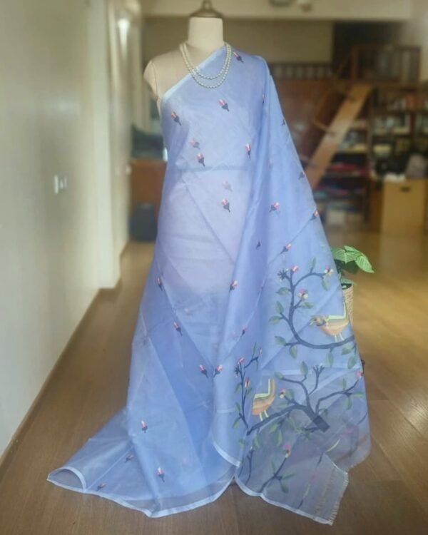 Handweave Jamdani Silk Saree – (SJMS1078)
