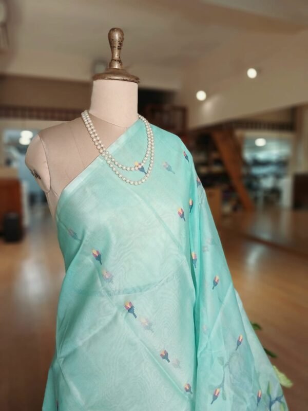 Handweave Jamdani Silk Saree – (SJMS1084) - Image 2