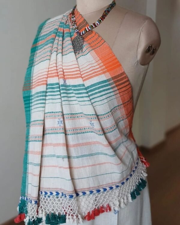 Bhujodi Saree handwoven in Kala Cotton – (BHUJ0089) - Image 3
