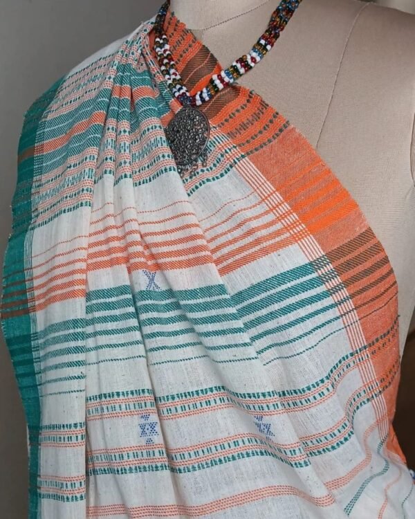 Bhujodi Saree handwoven in Kala Cotton – (BHUJ0089) - Image 4