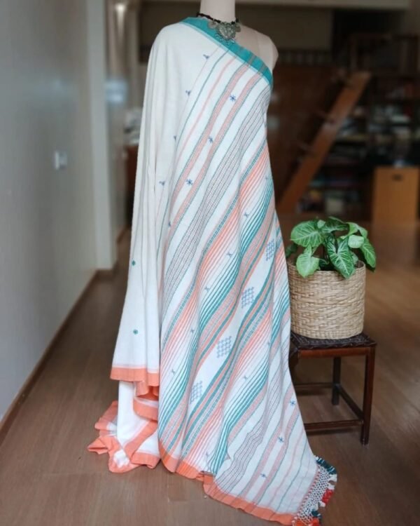 Bhujodi Saree handwoven in Kala Cotton – (BHUJ0089) - Image 6
