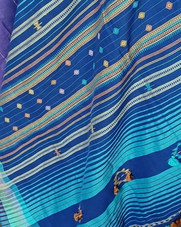 Bhujodi Saree handwoven in Kala Cotton – (BHUJ0083) - Image 6