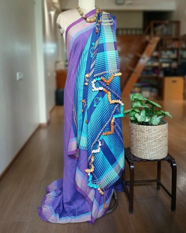 Bhujodi Saree handwoven in Kala Cotton – (BHUJ0083)