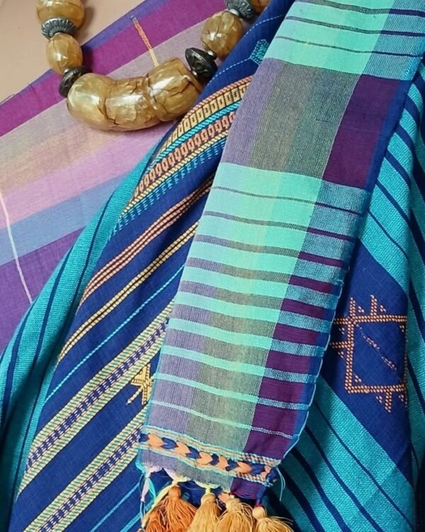 Bhujodi Saree handwoven in Kala Cotton – (BHUJ0083) - Image 2