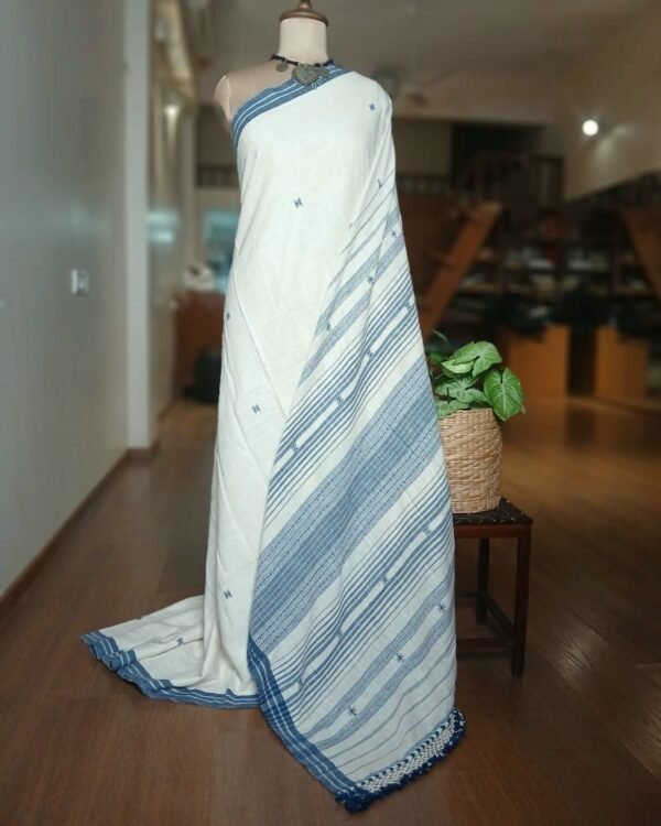 Bhujodi Saree handwoven in Kala Cotton – (BHUJ0086) - Image 4