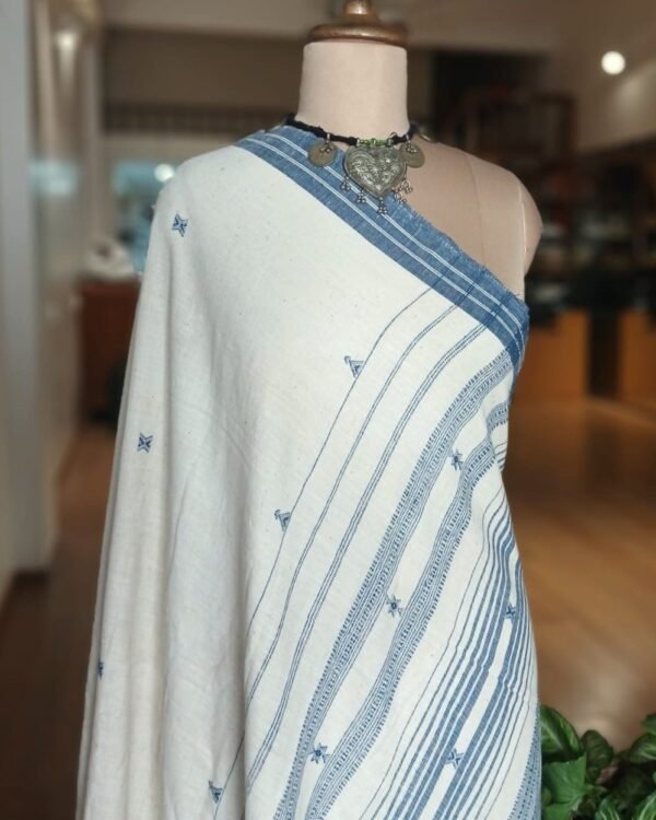 Bhujodi Saree handwoven in Kala Cotton – (BHUJ0086) - Image 7
