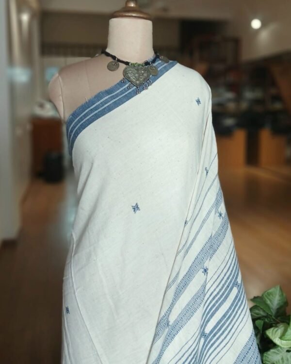 Bhujodi Saree handwoven in Kala Cotton – (BHUJ0086) - Image 5