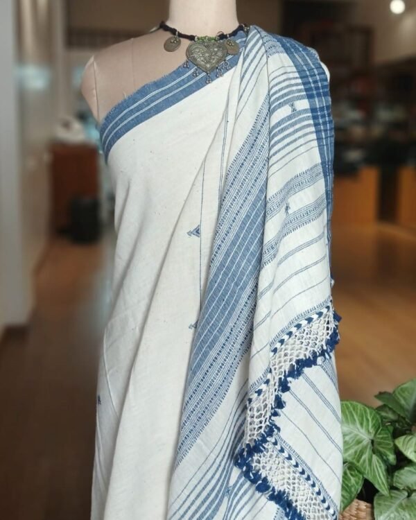 Bhujodi Saree handwoven in Kala Cotton – (BHUJ0086) - Image 2