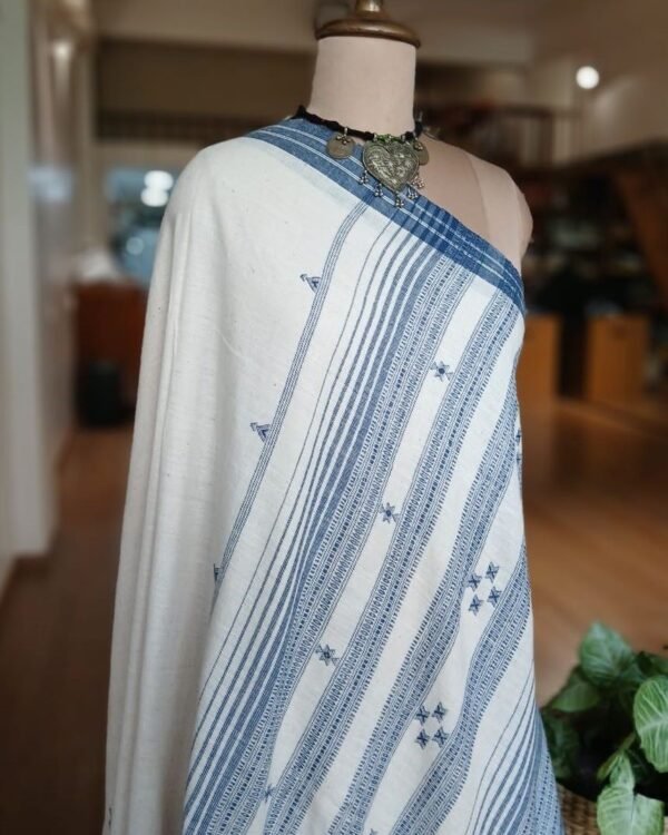 Bhujodi Saree handwoven in Kala Cotton – (BHUJ0088) - Image 7