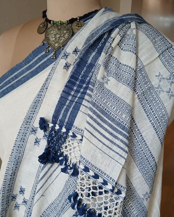 Bhujodi Saree handwoven in Kala Cotton – (BHUJ0088) - Image 3