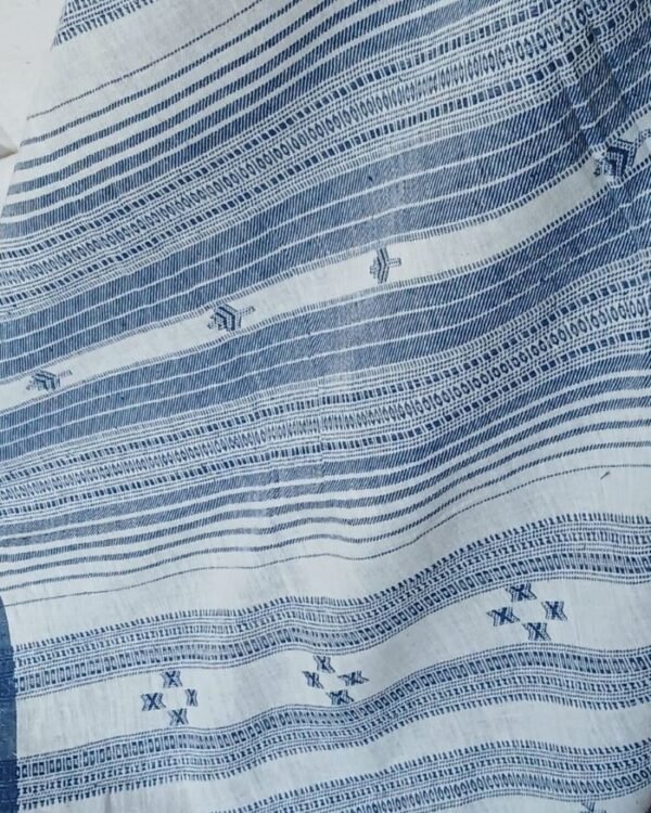 Bhujodi Saree handwoven in Kala Cotton – (BHUJ0088) - Image 8