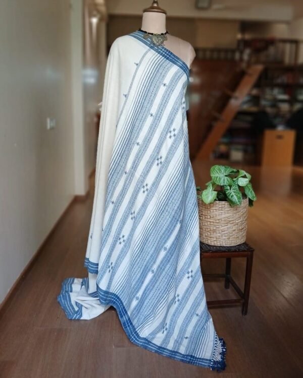 Bhujodi Saree handwoven in Kala Cotton – (BHUJ0088) - Image 6