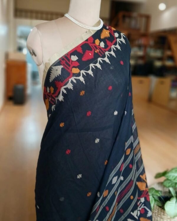 Handweave Jamdani Cotton Saree – (JCHS1031) - Image 4