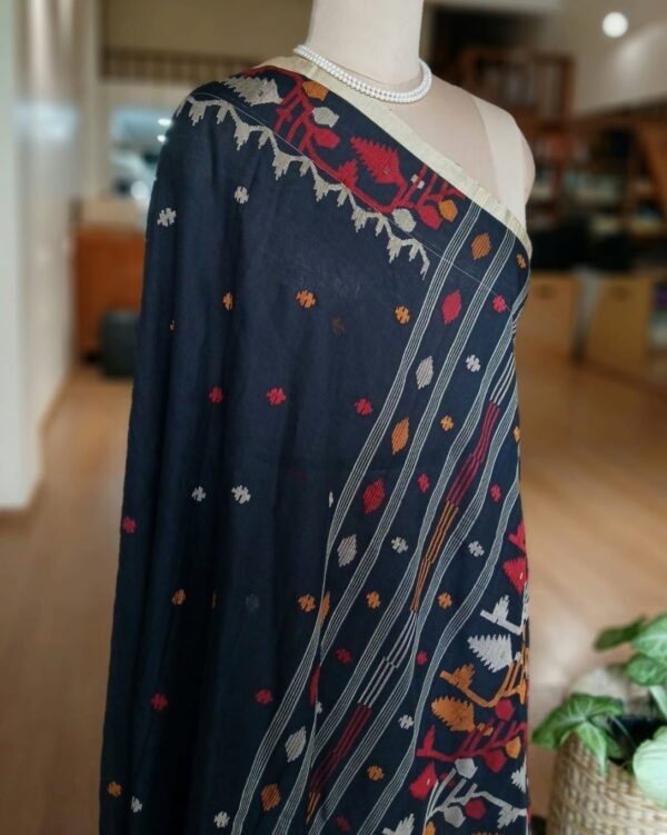 Handweave Jamdani Cotton Saree – (JCHS1031) - Image 6