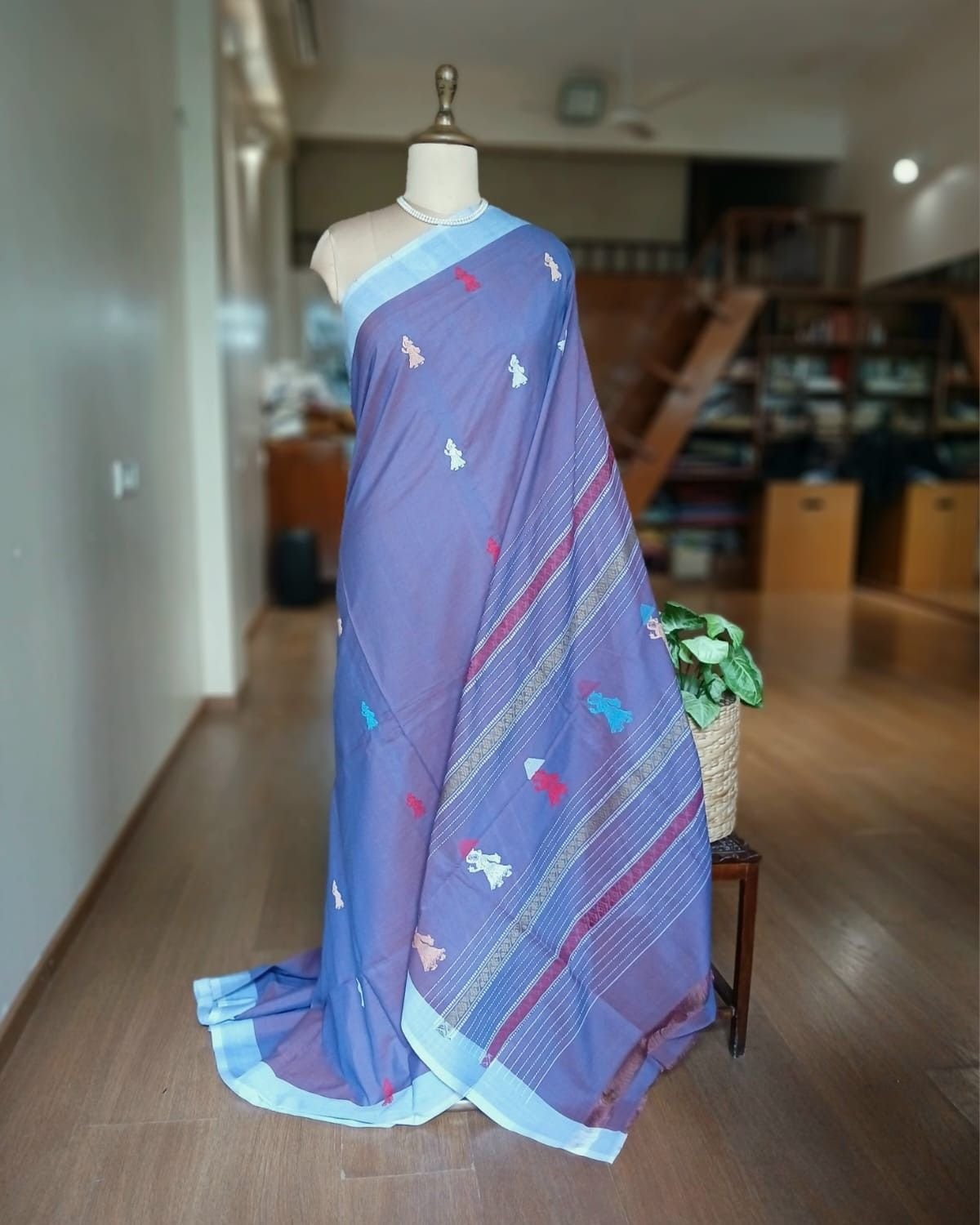 Gollabhama (milkmaid / gopika) handweave saree in cotton – (WGHS0020)