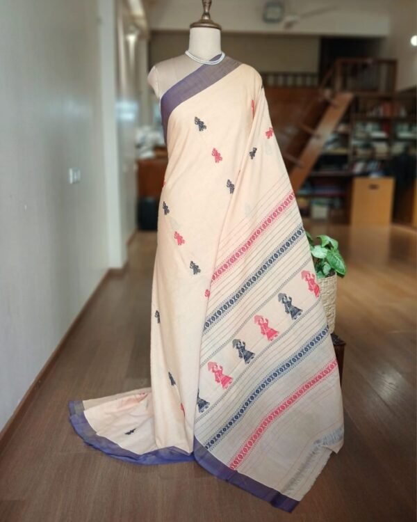 Gollabhama (milkmaid / gopika) handweave saree in cotton – (WGHS0019)