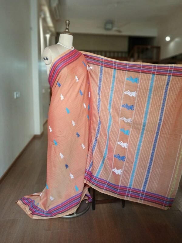 Gollabhama (milkmaid / gopika) handweave saree in cotton – (WGHS0015) - Image 2