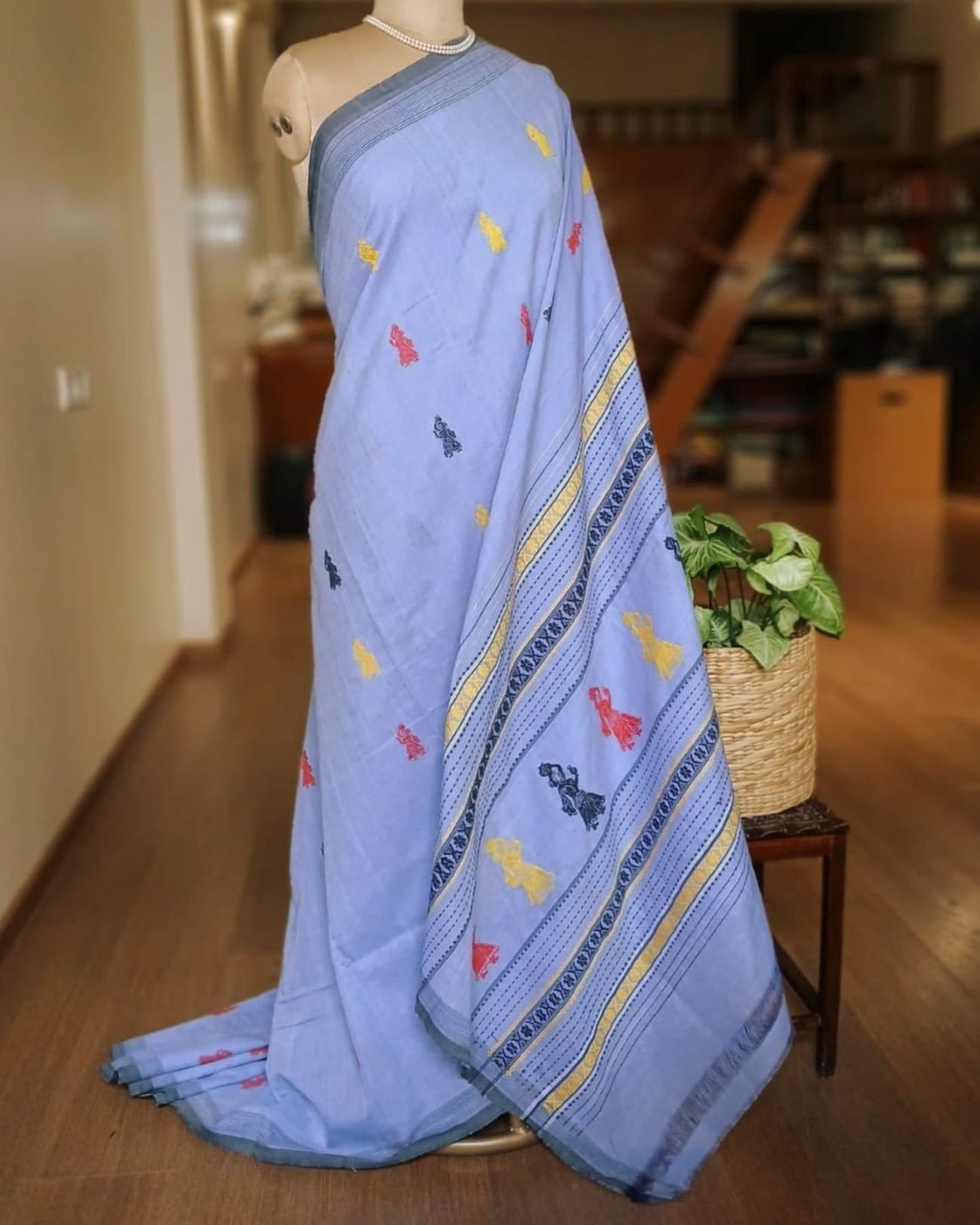 Gollabhama (milkmaid / gopika) handweave saree in cotton – (WGHS0021)