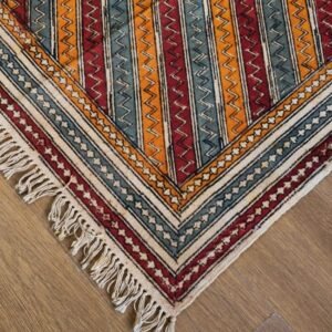 Kalamkari Dhurrie from Warangal (5 x 3 ft) – (NWKD1108)