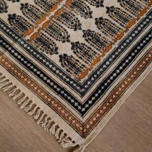 Kalamkari Dhurrie from Warangal (5 x 3 ft) – (NWKD1110)