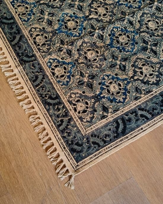 Kalamkari Dhurrie from Warangal (5 x 3 ft) – (NWKD1112)