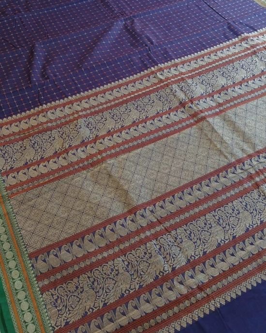 No Zari Lakshadeepam handweave in cotton – (KANC1142) - Image 8