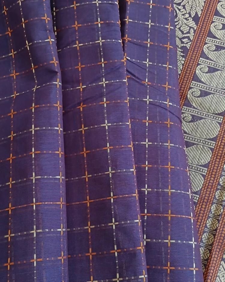 No Zari Lakshadeepam handweave in cotton – (KANC1142) - Image 9