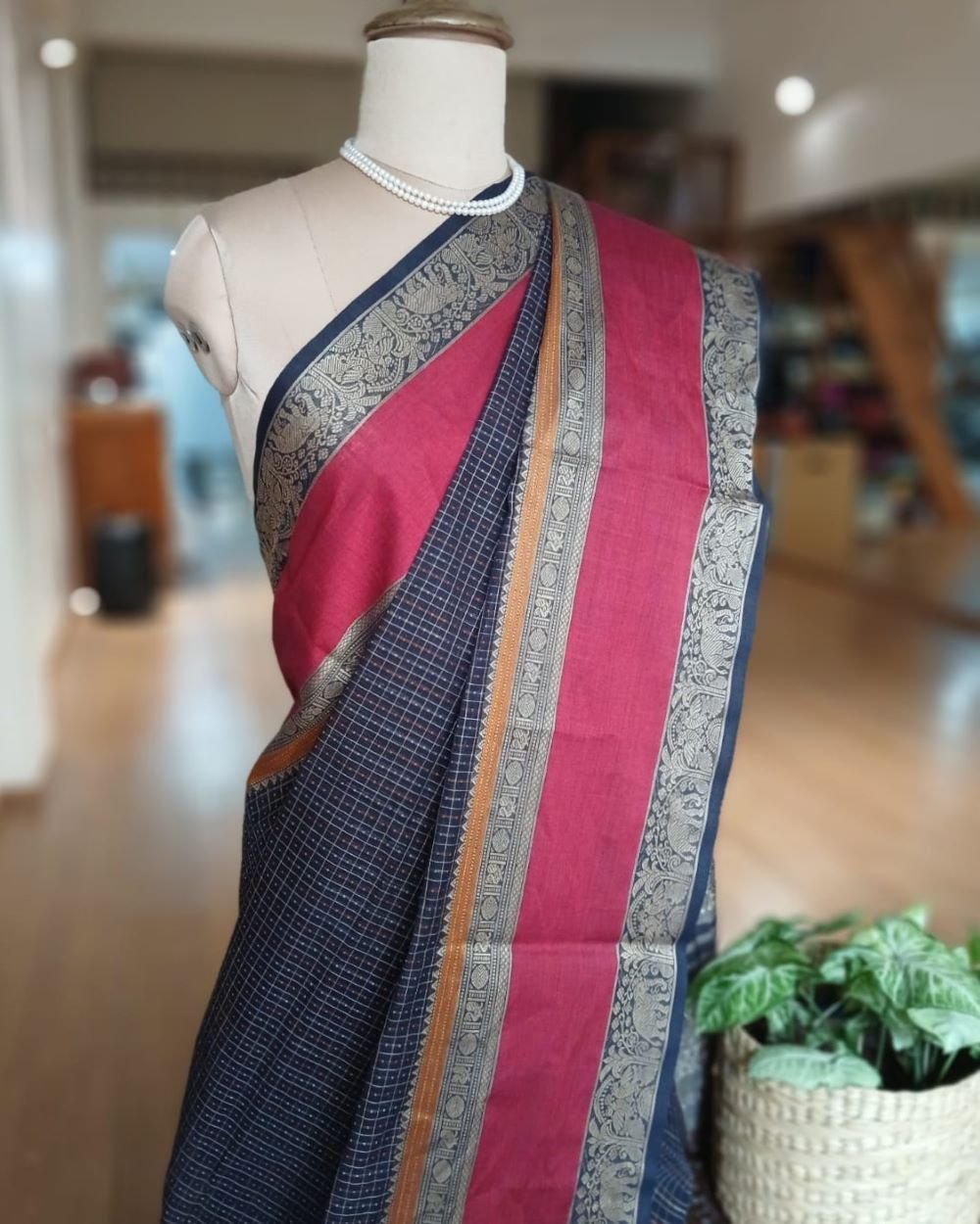 No Zari Lakshadeepam handweave in cotton – (KANC1144)