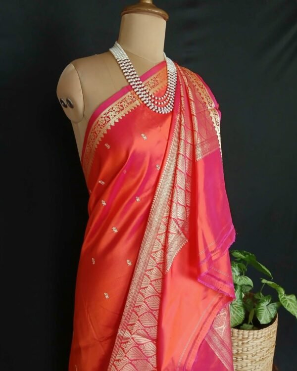 Banarasi No Zari Katan Silk Saree – (BANA0017) - Image 4