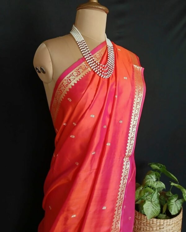 Banarasi No Zari Katan Silk Saree – (BANA0017) - Image 6