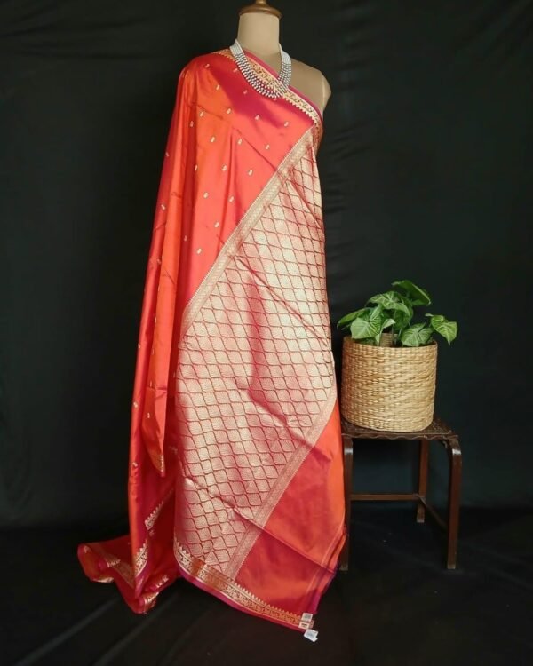Banarasi No Zari Katan Silk Saree – (BANA0017) - Image 7