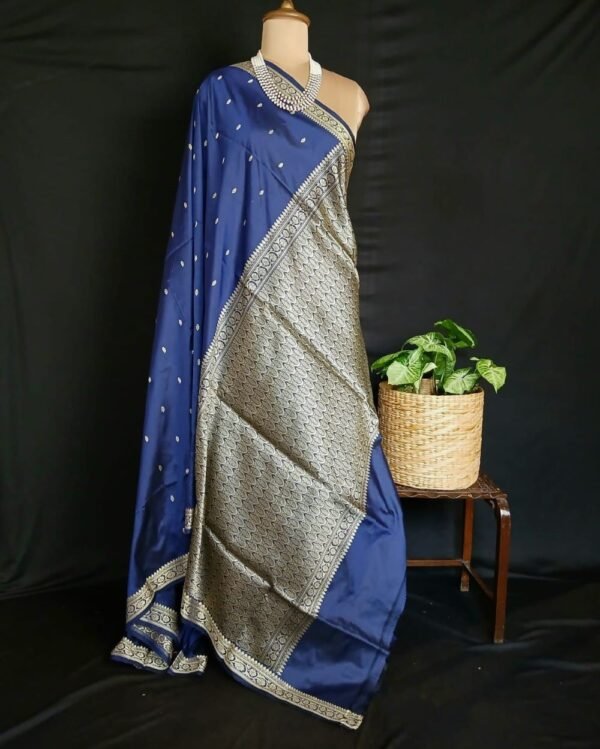 Banarasi No Zari Katan Silk Saree – (BANA0018) - Image 6