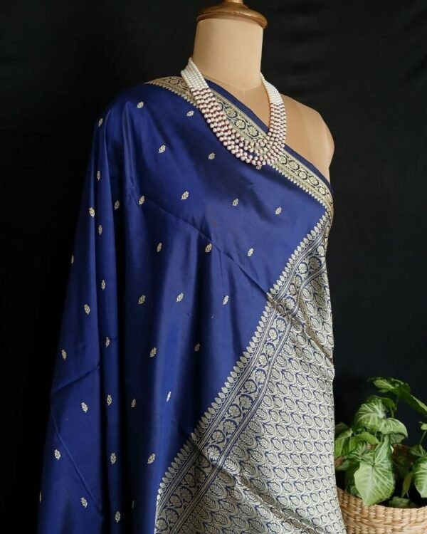 Banarasi No Zari Katan Silk Saree – (BANA0018) - Image 7