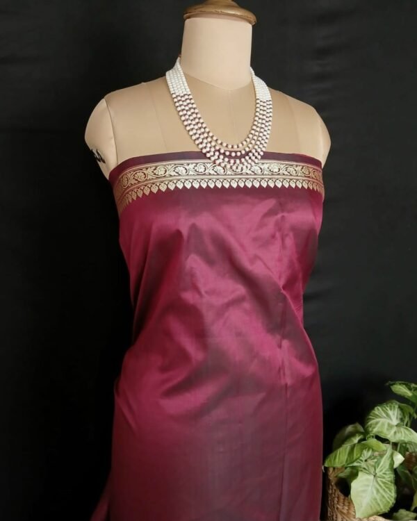 Banarasi No Zari Katan Silk Saree – (BANA0019) - Image 10