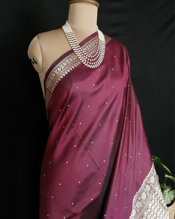 Banarasi No Zari Katan Silk Saree – (BANA0019) - Image 2