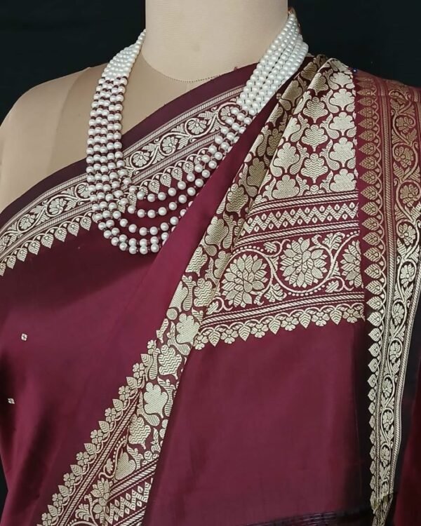 Banarasi No Zari Katan Silk Saree – (BANA0019) - Image 5