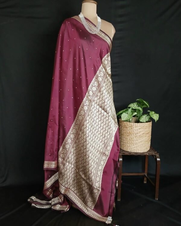 Banarasi No Zari Katan Silk Saree – (BANA0019) - Image 7