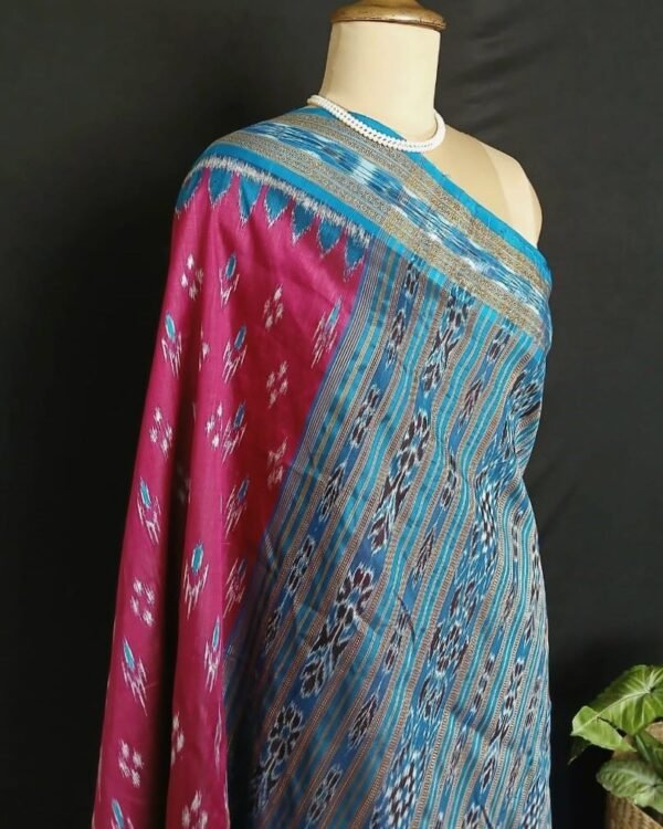 Pure silk Nuapatna Khandua Pata saree – (PNKP0012) - Image 10