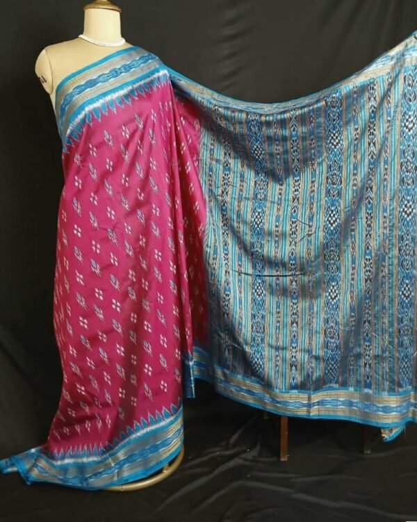 Pure silk Nuapatna Khandua Pata saree – (PNKP0012) - Image 2