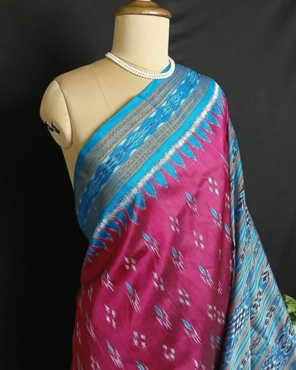Pure silk Nuapatna Khandua Pata saree – (PNKP0012) - Image 3